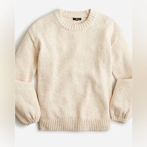 JCREW Puff Crewneck Sweater in Apricot Ivory